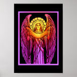 Stained Glass Angel Poster
