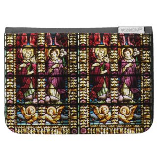 Stained Glass Angels Cherubs Kindle Folio Case