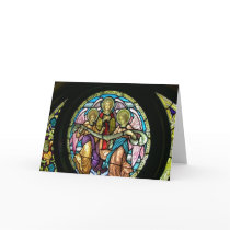 Stained Glass Angels I--Card ("Greetings!" Inside) by alan_pease Stained Glass Angels I--Card ("Greetings!" Inside)