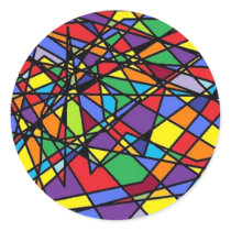 Stained Glass Art Shattered Window Sticker