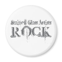 Stained Glass Artists Rock magnets