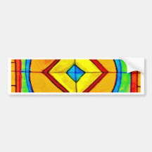 Stained Glass Bumper Sticker