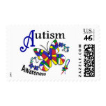 Stained Glass Butterfly 2 Autism Postage