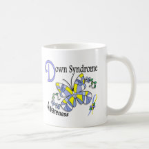 Stained Glass Butterfly 2 Down Syndrome Mugs