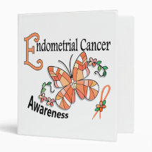Stained Glass Butterfly 2 Endometrial Cancer Binder