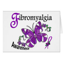 Stained Glass Butterfly 2 Fibromyalgia Card
