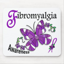Stained Glass Butterfly 2 Fibromyalgia Mouse Pad