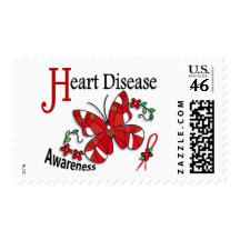 Stained Glass Butterfly 2 Heart Disease Stamp