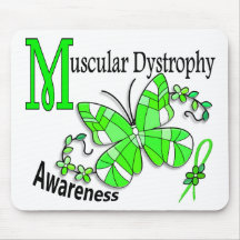 Stained Glass Butterfly 2 Muscular Dystrophy Mousepad