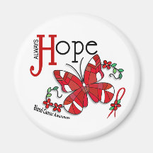 Stained Glass Butterfly Blood Cancer Magnet
