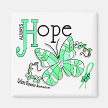 Stained Glass Butterfly Celiac Disease Magnet