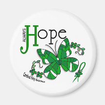 Stained Glass Butterfly Cerebral Palsy Fridge Magnet