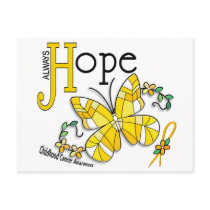 Stained Glass Butterfly Childhood Cancer postcards