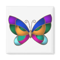 Stained Glass Butterfly magnets by fstasu54 Stained Glass Butterfly magnets