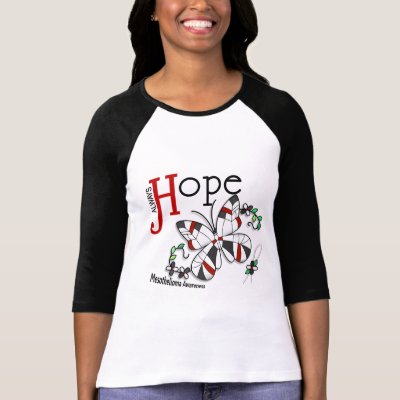 Stained Glass Butterfly Mesothelioma tee shirt