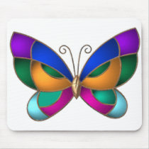 Stained Glass Butterfly mousepads by fstasu54 Stained Glass Butterfly mousepads