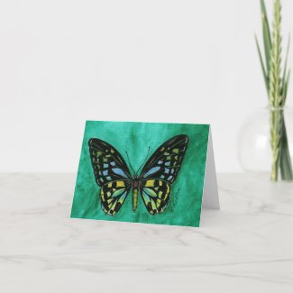 Stained Glass Butterfly Notecard card