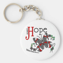 Stained Glass Butterfly Parkinson's Disease Keychain