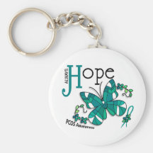 Stained Glass Butterfly PCOS Key Chains