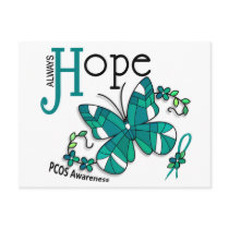 Stained Glass Butterfly PCOS Post Cards
