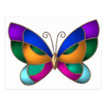 Stained Glass Butterfly Post Card