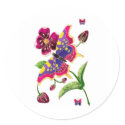 Stained Glass Butterfly Sticker by towalj Stained Glass Butterfly Sticker