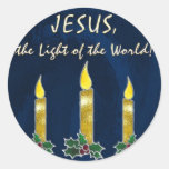 Stained glass candles sticker