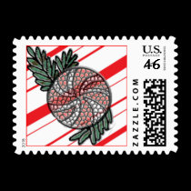 Stained Glass Candy Cane Stamps stamps