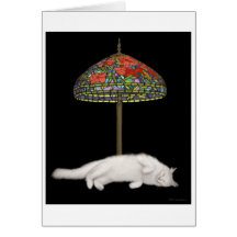 Stained Glass Cat Sunlamp Card