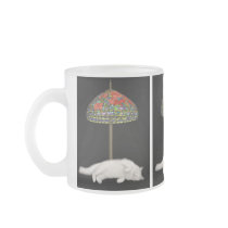 Stained Glass Cat Sunlamp Glass Mug by twopurringcats Stained Glass Cat Sunlamp Glass Mug