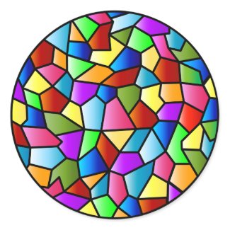 Stained Glass Circle Sticker sticker