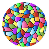 Stained Glass Circle Sticker stickers