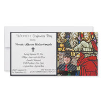 Stained Glass Confirmation Party Invitation Picture Card