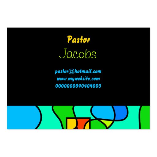 Stained Glass Cross, Business Card