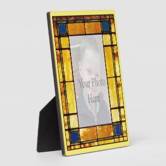 Stained Glass Custom Photo Display Plaque