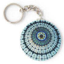 Stained glass dome keychains