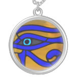 stained glass "Eye of Horus" necklace