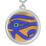 stained glass "Eye of Horus" necklace