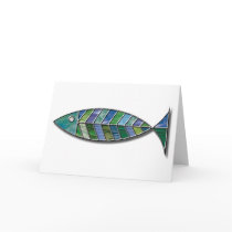 Stained Glass Fish cards