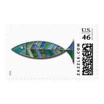 Stained Glass Fish postage