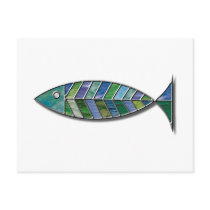 Stained Glass Fish postcards by inkles Stained Glass Fish postcards
