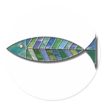 Stained Glass Fish stickers by inkles Stained Glass Fish stickers