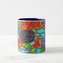 Stained Glass Floral Coffee Mug mugs