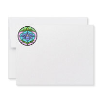 STAINED GLASS FLOWER by SHARON SHARPE invitations