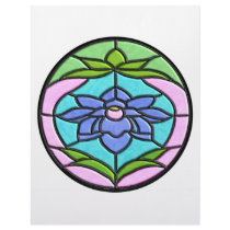 STAINED GLASS FLOWER by SHARON SHARPE letterhead