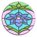 STAINED GLASS FLOWER by SHARON SHARPE stickers by sharonsharpe STAINED GLASS FLOWER by SHARON SHARPE stickers