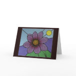 Stained Glass Flower Greetingcard