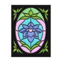 STAINED GLASS FLOWER OVAL by SHARON SHARPE postcards by sharonsharpe STAINED GLASS FLOWER OVAL by SHARON SHARPE postcards