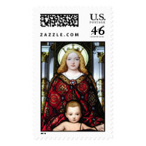 Stained glass from the Vatican Museum in Rome postage