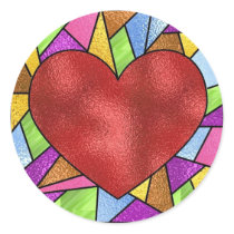 Stained Glass Heart stickers by SweetRascal Stained Glass Heart stickers